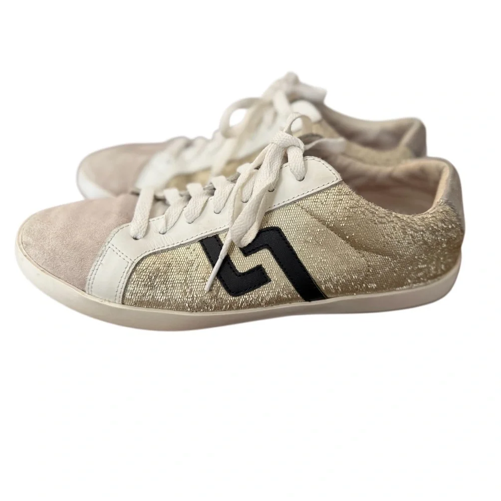 Rollie Prime D100240 Women's Metallic Leather Gold Sneakers Size 9